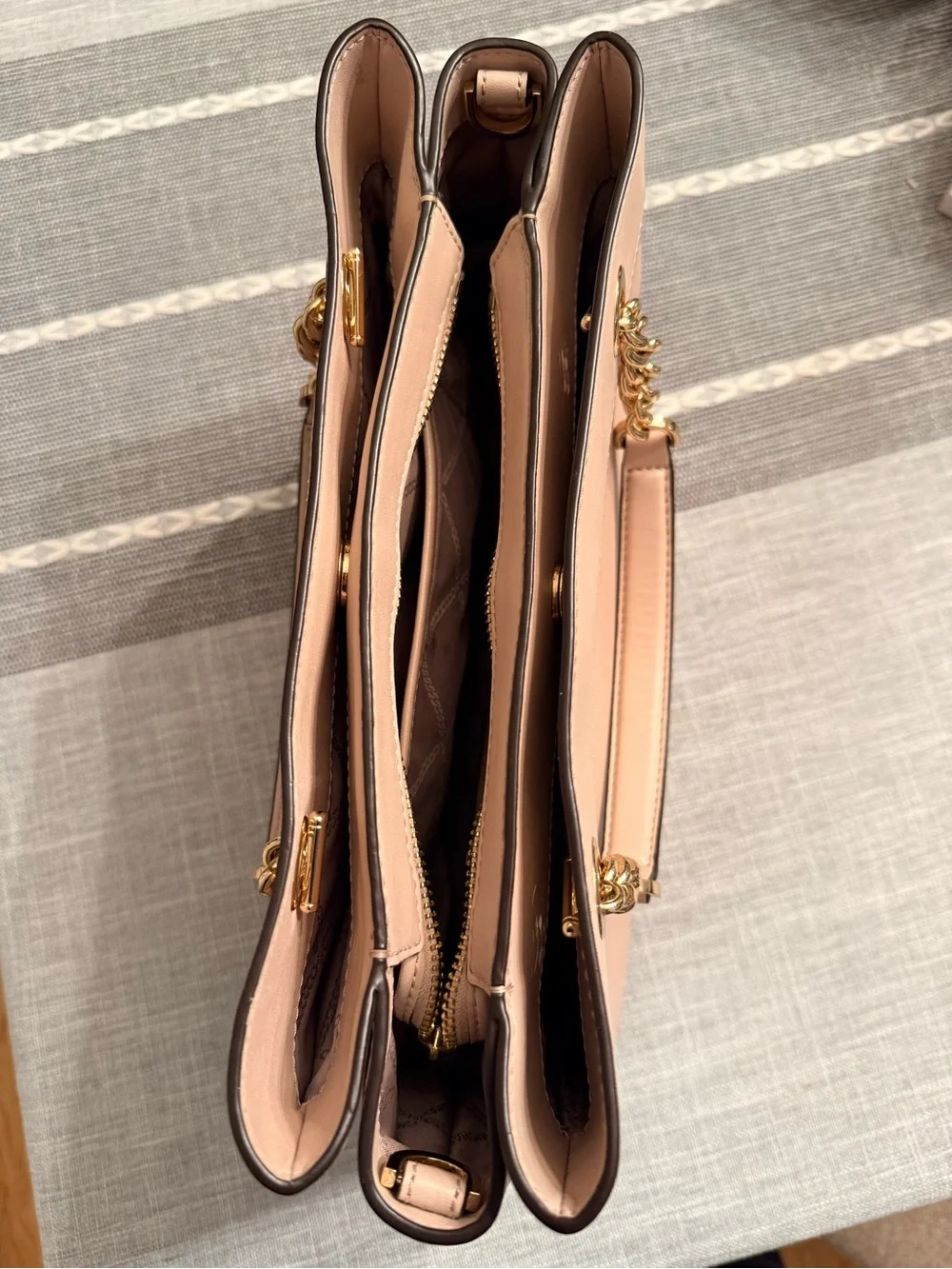 Michael Kors Blush Lori Satchel: Leather Chain-Handle Tote